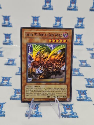 YuGiOh! GOLDD, WU-LORD OF DARK WORLD EEN-EN024 SUPER RARE NM - Picture 1 of 2