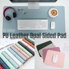 PU Leather Dual Sided Desk Pad Non-Slip Mouse Pad Waterproof Desk Writing Mat