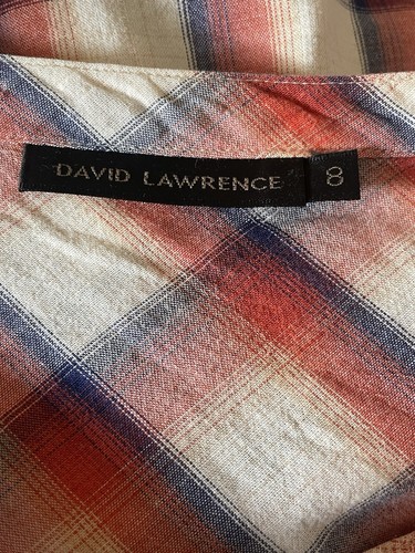 David Lawrence Women’s Check Cotton Blouse Country Western Pockets Shirt Size 8 - Picture 7 of 8