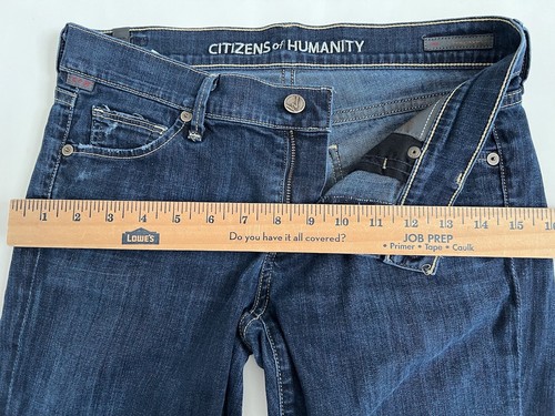 Citizens of Humanity Ava Low Rise Straight Leg Womens 27 Stretch Dark Wash Jeans - Picture 13 of 24