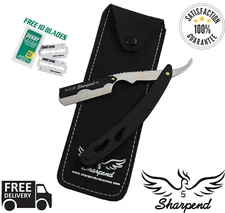Professional Barber Shaving Razor Straight Folding Knife With 10 Free Blade