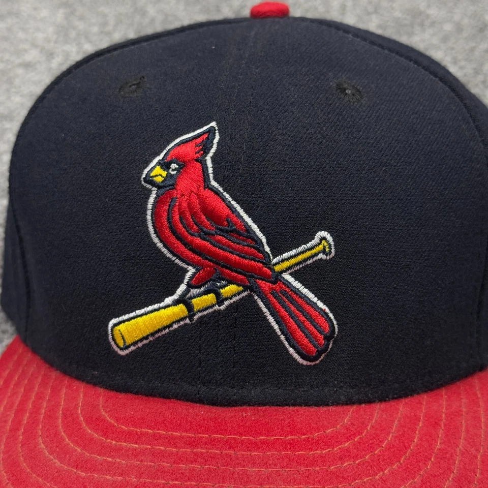 St. Louis Cardinals Hat Cap Fitted 7 3/4 New Era Blue MLB Baseball Vintage USA - Image 2 of 4