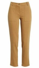 258 NWT Eileen Fisher Organic Cotton Cozy Stretch DARK CLAY Slim Pants 20W 22W