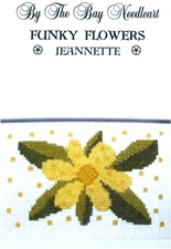 By The Bay Needleart JEANNETTE Funky Flowers Cross Stitch Chart Only ~ floral