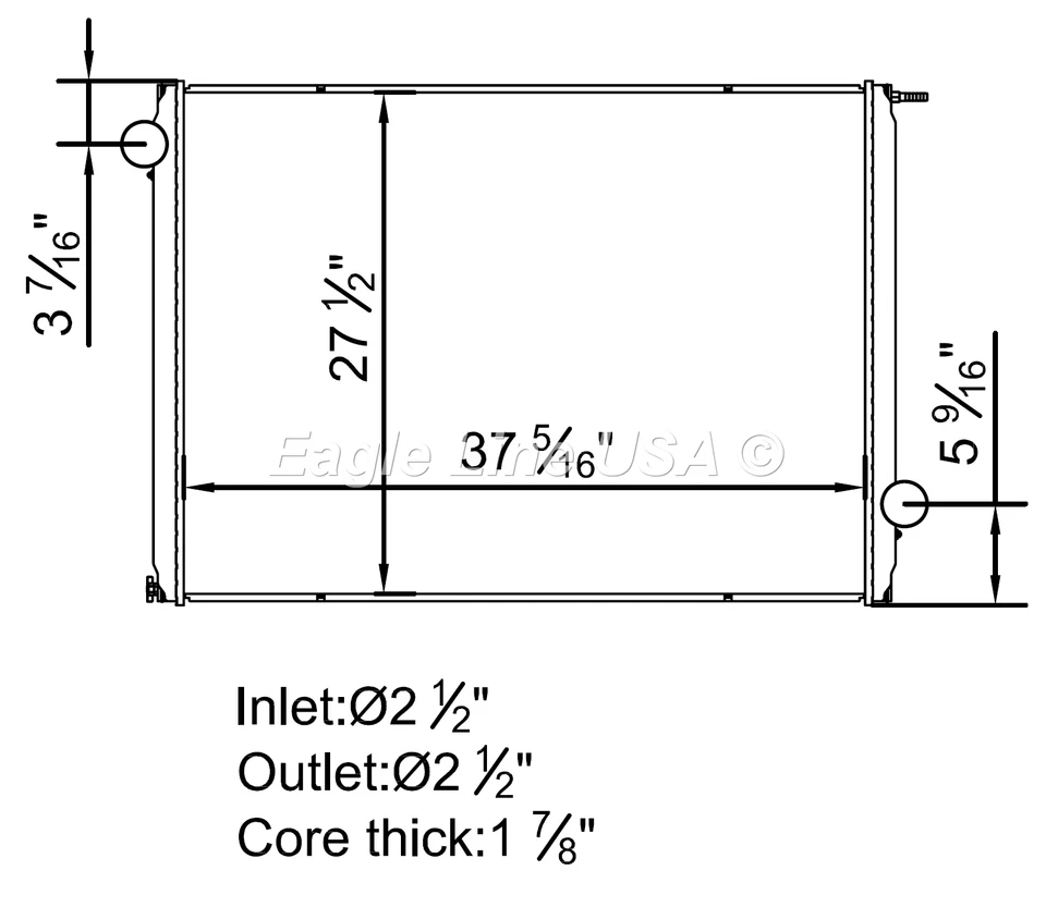 Radiator Fit 94-97 Ford L Series Truck 9000 Freightliner XB Line XC 27.5" Height - Image 2 of 4