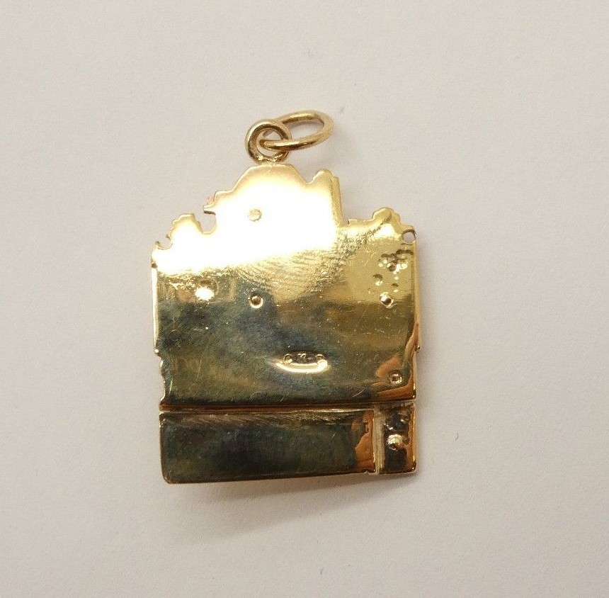 Custom Professional Camera Solid Gold Charm with … - image 7