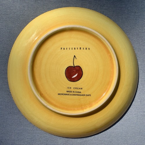 Pottery Barn 2 Ice Cream Dessert Plates "I Scream You Scream We All Scream..." - Picture 5 of 9