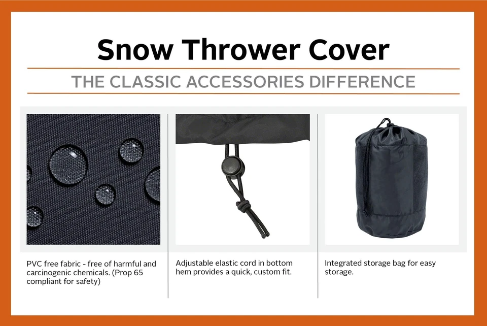 Cubierta para lanzador de nieve de una sola etapa accesorios clásicos Foto 3 de 4