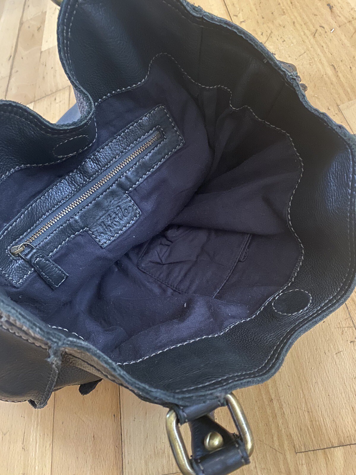 Whistles large black leather hobo slouch shoulder bag eBay