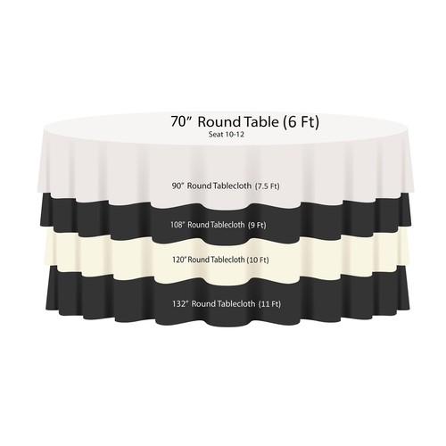 White Table Cover Cloth Polyester Round Rectangle Square Tablecloths for Wedding - Picture 3 of 21