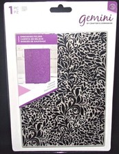 Gemini Damask Embossing Folder New Swirling Leaves Very Detailed Free Shipping