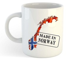 Realizzato IN Norvegia - Bandiera / Mappa / Country Tazza