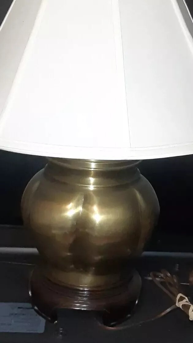 未使用保管品 WILDWOOD LAMP 高級 テーブルランプB「MO9161」 Vintage Wildwood Lampholder Brass Bulbous Shaped Table Lamp