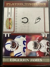  2007 Donruss Gridiron Gear Player Timeline Gold #24 Edgerrin James/100! 