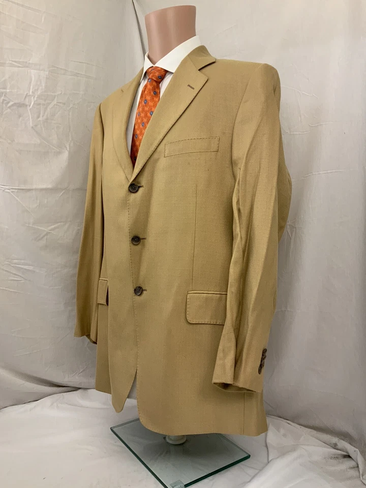 Abrigo Blazer Arnold Brant 42R Marrón 100% Bambú Hecho en Canadá YGI V1-624 Foto 4 de 4