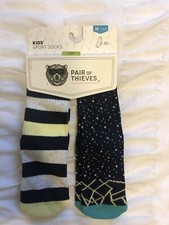PAIR OF THIEVES KIDS SPORT SOCKS --2 PAIR SZ. M 4-8 YRS. NIP