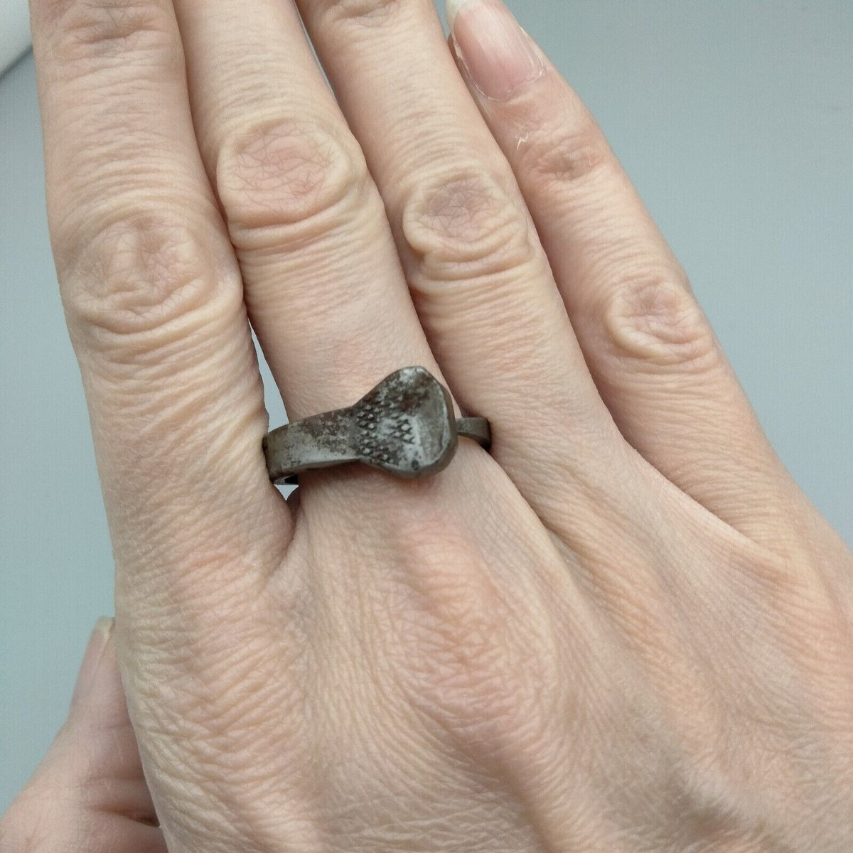 Llife CHEVAL RING 16号 Capewell Horseshoe Nail Unisex Ring Sz 9.5 Silver Tone VTG Horse