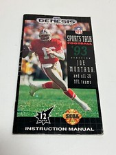 Sports Talk Football 93 Instruction Manual ONLY Sega Genesis Original Booklet