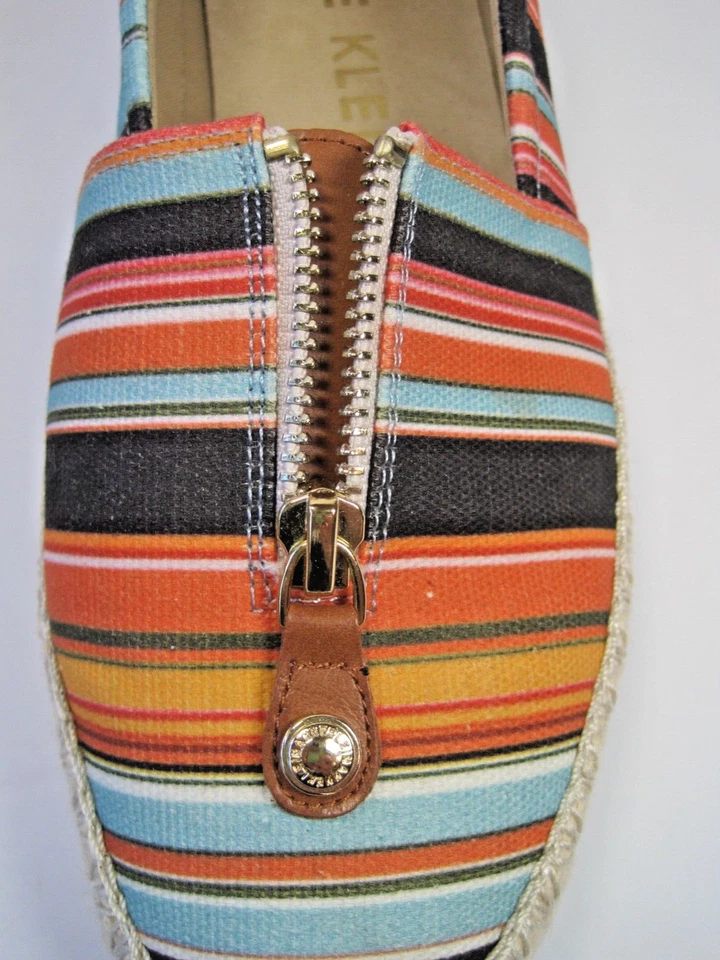 Zapatos alpargata Ann Klein para mujer Iflex cremallera rayas talla 9,5 Foto 4 de 4