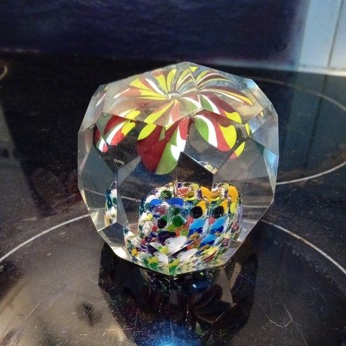 CZECH BOHEMIAN PRISM CUT PAPERWEIGHT