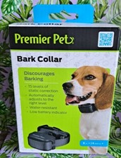 Premier Pet Bark Adjustable Collar Black Discourage Barking 8lb  6 Months. NIB