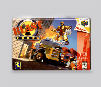 BLAST CORPS / N64 - 2''x3'' FRIDGE MAGNET (box art nintendo 64 game retro)