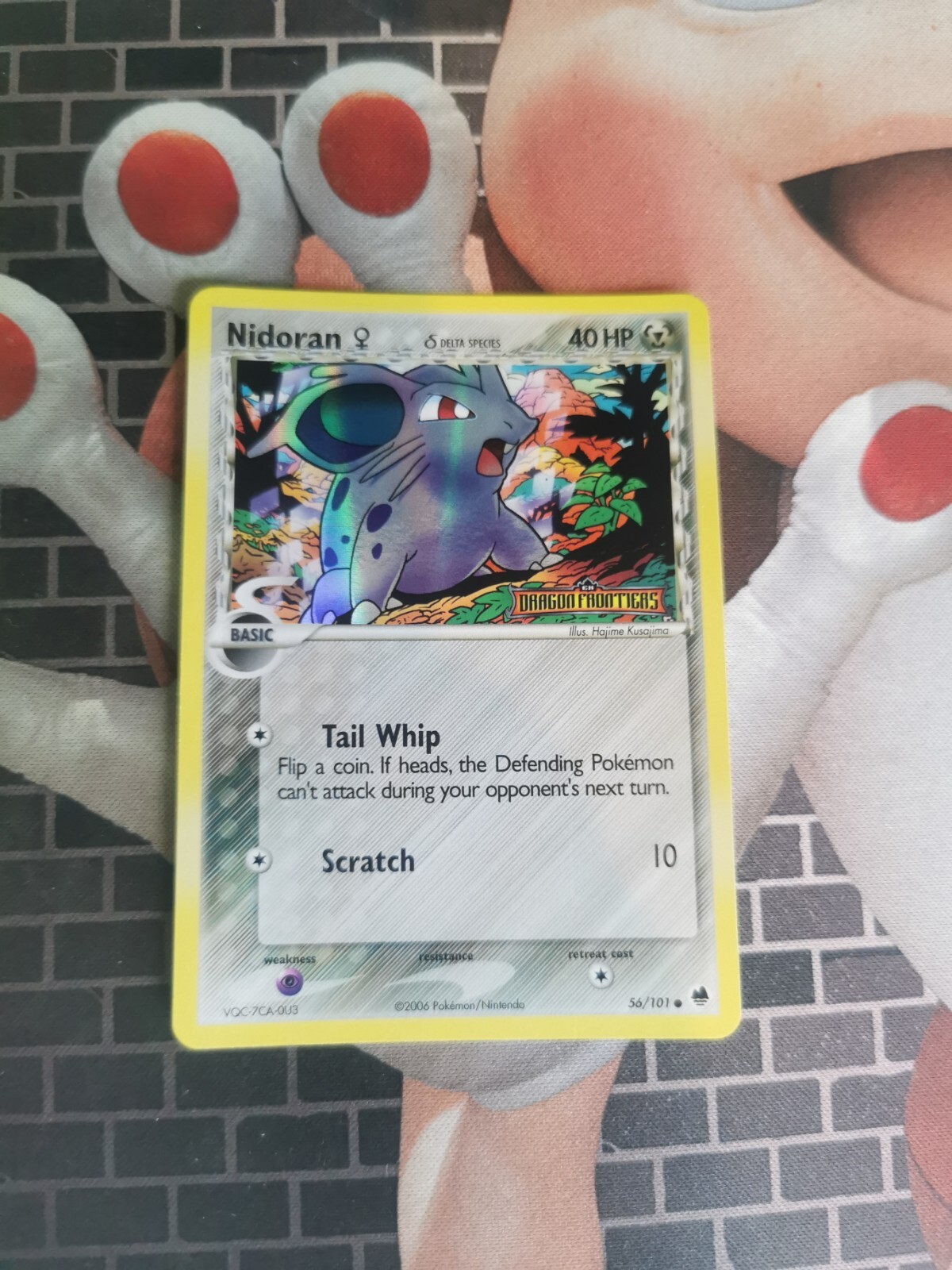 Pokémon Nidoran Delta Species Dragon Frontiers 56/101 Reverse Holo Stamped LP