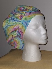 Pastel Tie Dye Medical Surgical Bouffant Scrub Hat