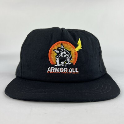 Armor All Products Hat Cap Snapback Adjustable Embroidered Black Vintage RARE