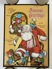 Santa’s Helpers Vintage Original Poster Pro arts 1981 Santa Christmas Elves