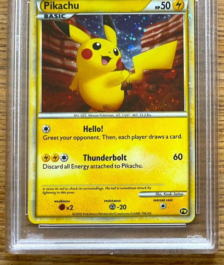 PSA 10 Pikachu World Collection English Pokemon Card 2010 PSA 10 Pikachu World Collection English Pokemon Card 2010