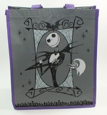 Disney Nightmare Before Christmas Reusable Shopping Bag Grey Tote Jack Sally