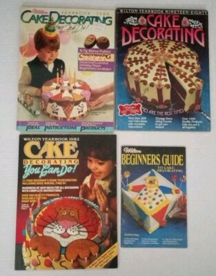 Vintage Wilton Yearbook Cake Decorating Book  Lot 1980s Beginner to Expert