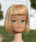 Vintage Barbie Platinum Blonde American Girl Doll on Bend Leg Body #16
