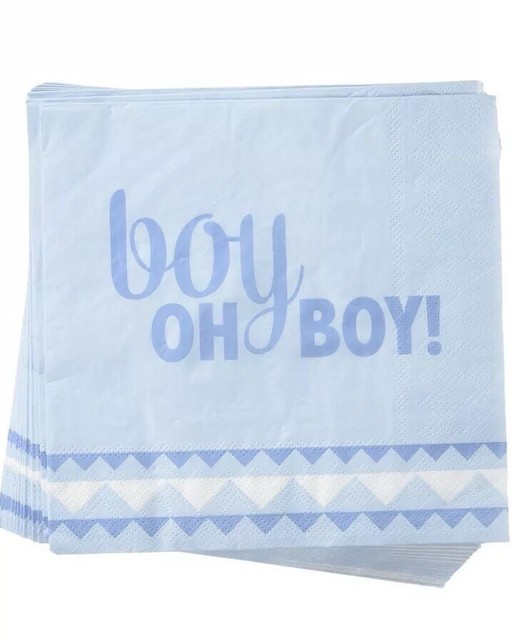 20Pack Boy Oh Boy Lunch Napkins Baby Shower 3ply Tableware eBay