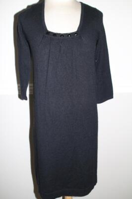 NEIMAN MARCUS  JEWEL  black 100% cashmere dress size S (dr400