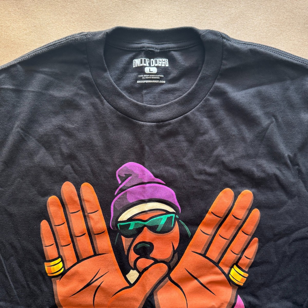 Snoop Dogg's Clothing Ghostface Killah Official Black Large T