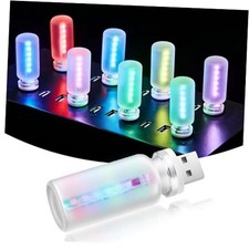 USB Car Light, Touch Control 13 Modes 7 Colors, Switch Memory Retention, 1Pcs