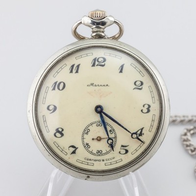 Taschenuhr - Molnija Eisenbahnlinie - Kaliber 3602 - 18 Jewels