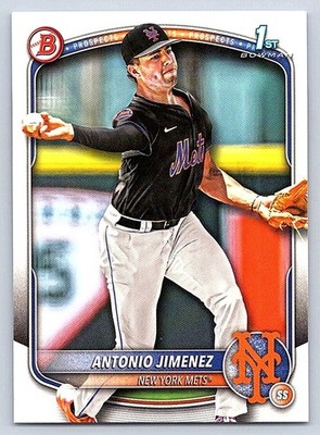 ANTONIO JIMENEZ METS RC 1st card   2025 BOWMAN DRAFT #BD-56