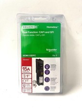 Square D HOM115DFC Homeline 15A 1-Pole Dual Function CAFI & GFI Circuit Breaker