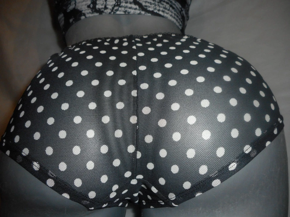 Panty hipster a lunares negros para mujer Felina talla MEDIANA Foto 3 de 4