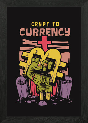 Crypt to currency Framed Wall Art Poster Canvas Print Picture