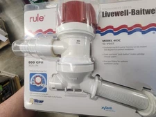 Rule 403STC Tournament Series Livewell Pump 800 GPH Striaght Inlet 12 Volt
