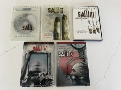 Saw 1-5 Collection DVD Unrated & Director s Cut Horror Movie Lot I II III IV V