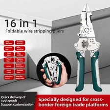 Wire Stripper, Electrician Wire Splitter Wire Winding Pliers Crimping Pliers New