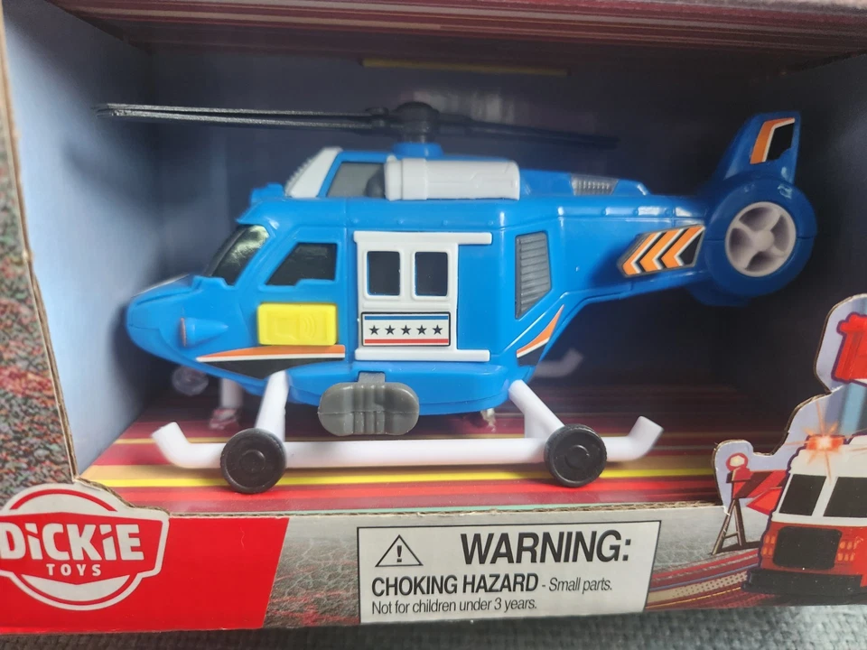 Juguetes Dickie - 3 vehículos - Reciclaje, fuego y helicóptero - Luces y sonido *Nuevo* Foto 4 de 4