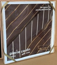 Pierre Cardin "classic tie and handkerchief set" 1970s NEVER OPENED 