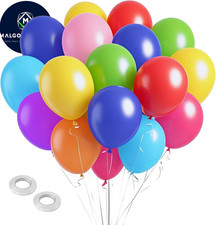 100 Pack 12" Latex Party Balloons Decoration Set Birthday Wedding Baby Shower