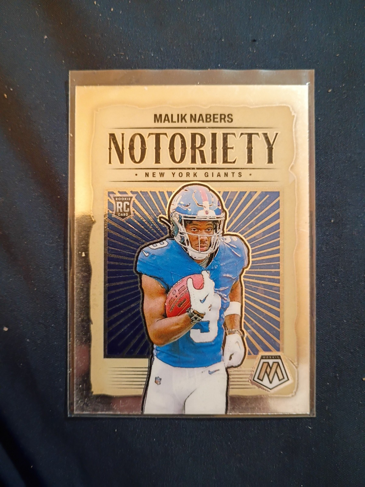 Malik Nabers 2024 Panini Mosaic Notoriety Rookie Insert Card-#23 New York Giants